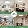 24 Inch Large LED Flush Mount Ceiling Light, 50W,5480LM, 3000K/4000K/6000K