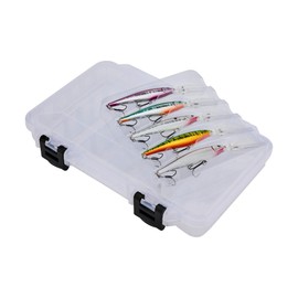 Berkley Flicker Minnow Fishing Lure Trolling Pack, Size 9cm, 5-Pack, Realistic Minnow Profile, Sharp Dive Curve Gets to Fish Quickly, Equipped with Fusion19 Hook, Includes Plano ProLatch 3600