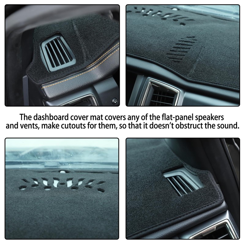 Aunginsy Car Dashboard Cover Mat Compatible with Ford Ranger 2015-2022