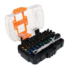 MACHOMAN 1MC031 31 Piece Portable Bit Case Equipped with 30 Bits and 1 Ratchet Wrench