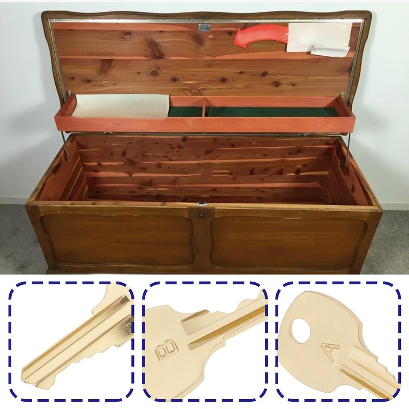 ECSiNG 2pcs Cedar Chest Key Replacement Compatible with Lane Cedar