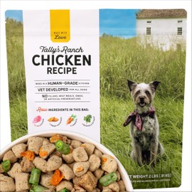 Tally's Ranch Freeze-Dried Raw Chicken Dog Food – 2lb Bag – 100% Complete & Balanced Meal with Real Meat – High-Protein, All-Natural Dog Food – Made in USA – Vet-Developed