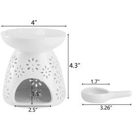 Lawei Set of 3 Ceramic Tealight Candle Holder, Essential Oil Burner Wax Melt Burners, Aromatherapy Aroma Diffuser Burner for Home Bedroom Decor Christmas Housewarming Gift