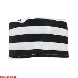 Novelty Giant Prisoner Striped Costume Hat White, Black