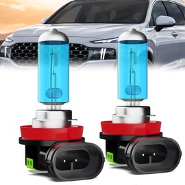 LECCIBUB Fog Light Bulbs Compatible With Hyundai Santa Fe 2019-2020, H11 Fog Lights Halogen Light Bulb, Super Bright 6000K White, Plug and Play, Pack of 2