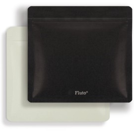 Fluto Strong Odor Resistant Bags with Zipper, Sanitary Pouches, Disposable and Portable, Small, Black, Pack of 30