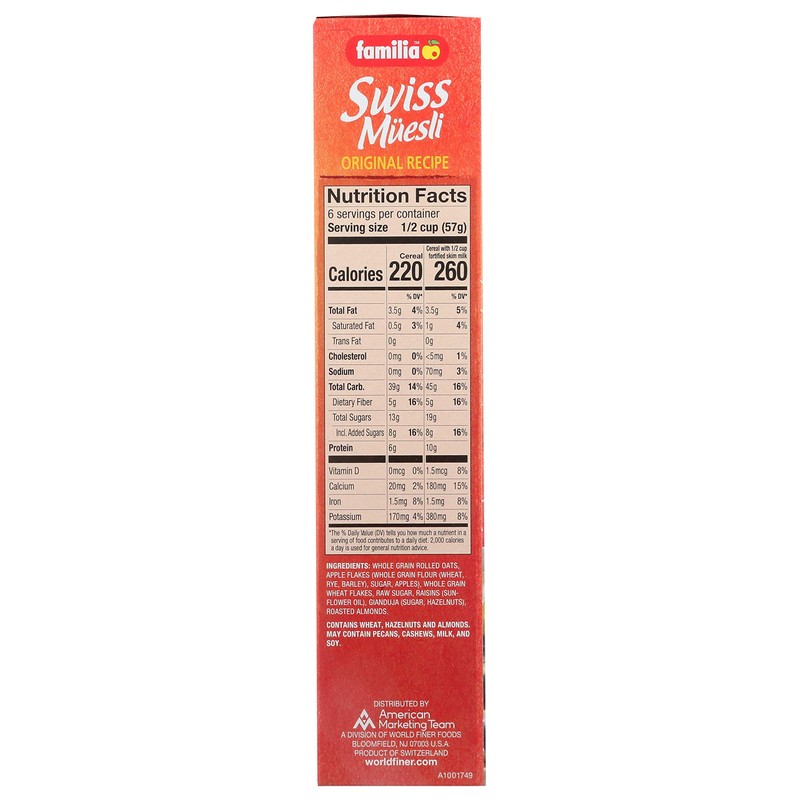 Familia Swiss Muesli Cereal, Original Recipe, 12-Ounce Box (Pack of
