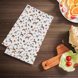 WSNANG for Dog Lover Whippet Dog Kitchen Towels Pet Lover Gifts Terrier Dog Dish Towel (Whippet Towel CA)