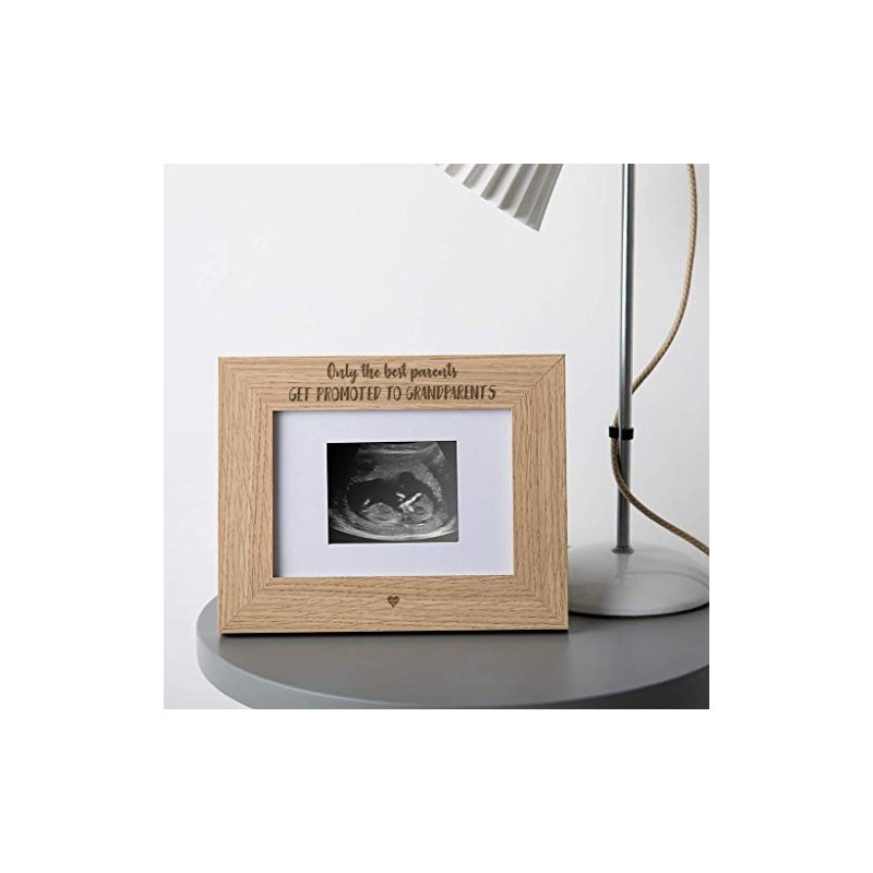 Wooden Engraved Grandparents Photo Frame - Baby scan Picture Frame