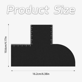 fKiZanthene Beard Shaping Tool, Foldable Barber Enhancement Card with Measurement Indicators for Precise Home Trimming & Styling