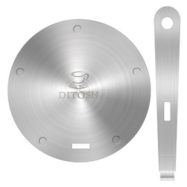DITOSH Induction Cooker Adapter Plate 24cm/9.4inch Stainless Steel Heat Sink with Removable Handle for Aluminum & Stainless Moka Pot Coffee Maker Heat Conductors for Kitchen Home & Camping