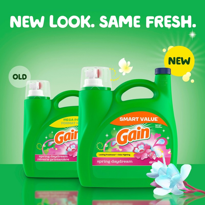 Gain Liquid Laundry Detergent, Spring Daydream Scent, 154 fl oz,
