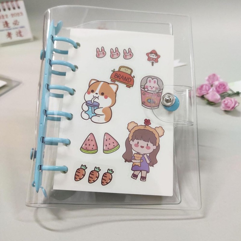 DFsucces A7 Personal Organizer, PVC Clear Material, Clear Binder Cover,