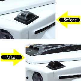 car-attention Smoked Front Turn Signal Lamp Housing Covers For Benz G Class W463 G55 G63 19-22