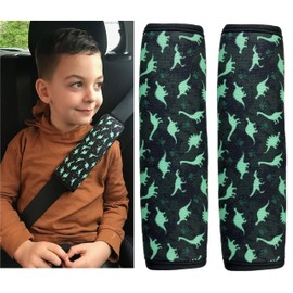 HECKBO 2 x Car Seat Belt Pads - Dinosaur