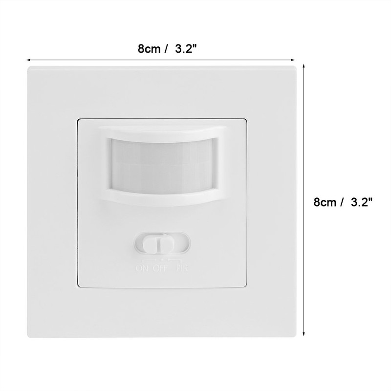 FOSA PIR Sensor Light Switch, Wall Mounted, Infrared Motion Sensor,