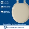 Mayfair Padded Toilet Seat, Cushioned Soft Vinyl over Wood Core