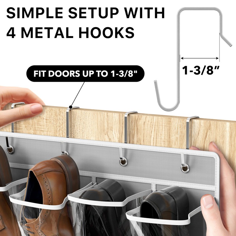 Simple Houseware 24 Pockets Large Clear Pockets Over The Door