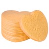 50-Count Facial Sponges Compressed Natural Cellulose Sponge Spunspon Heart Shape