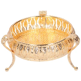 Fruit Tray Metal Round Place Snacks Small Jewelry Multifunctional Home Ornaments