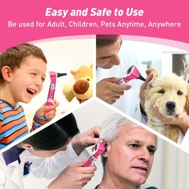 SCIAN Otoscope - Ear Infection Detector Otoscopes and Pocket Ear Scope - Otoscopes with Light Includes Hard Plastic Case - Suitable for Adults, Doctors - Available in Multiple Colors (Pink)