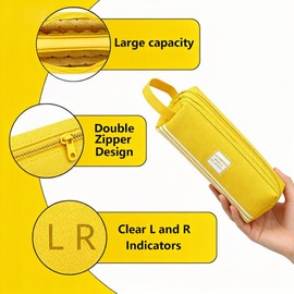 GUCOOKTIN Organizer for Daily Contacts -Contact Lens Case, All-in-One Portable Travel Case with L/R Labels, Holds Up to 60 Lenses (1 Month Supply), Water-Resistant & Double Zipper Design （Pink）