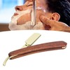 Foldable Beard Clipper Holder Wooden Handle Men Manual Beard Trimmer