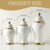 Ginger Jars for Home Decor, White and Gold Vase, Decorative