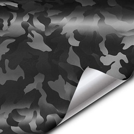 VViViD+ Stealth Medium Pattern Camouflage Vinyl Wrap Roll (1.5ft x 5ft, Black)