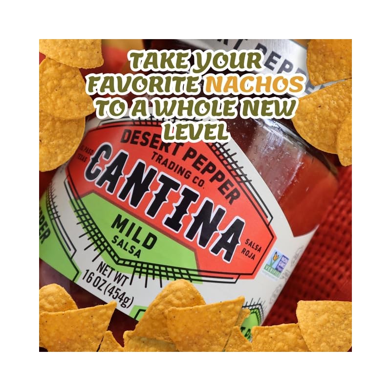 Desert Pepper Trading Company Cantina Salsa, Mild Red, 16-Ounce (2-Pack)