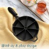 Havawish Cast Iron Wedge Pan with Black Silicone Hot Handle