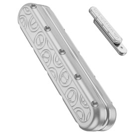 Ninnyi Metal Fidget Slider, Fidget Toys Adults, Push Rod Decompression Toy for Boyfriend and Father(Silver)