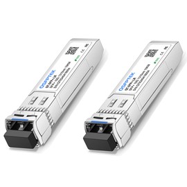 QSFPTEK 2Pack 10GBASE-LR 10G SFP+ Module, 10Gbe 1310nm, 10km, DDM LC 10gbe Mini-GBIC Network Transceiver for Cisco SFP-10G-LR, Ubiquiti UF-SM-10G, Mikrotik, Netgear, Qnap NAS, D-Link
