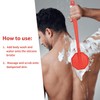 iTOKGOK Silver-Infused Silicone Back Scrubber with Long Handle Back Brush