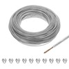 sourcing map 2mm (1/16 inch) Clear Vinyl Coated Wire Rope,