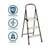 COSCO Lightweight Three-Step Folding Step Stool for Home Use -