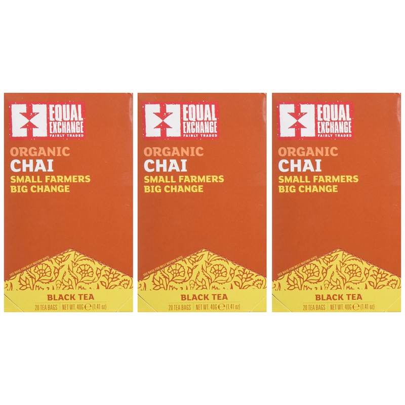 Equal Exchange Organic Chai, 20 Count (Pack of 3)