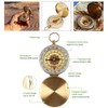 Harnovlis Luminous Navigation Compass Metal Pocket Compass with Whistle for
