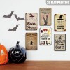 Witches Kitchen Rules Tin Signs Retro Halloween Witch Hat Wall
