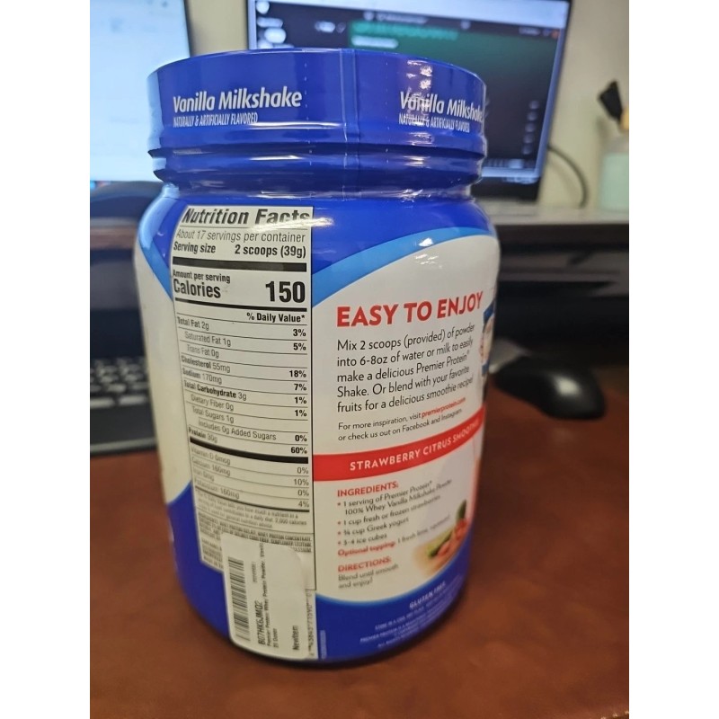 Premier Protein 100% Whey Protein Powder 23.3 Oz Exp 2/26