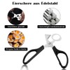LYCXAMES Quail Egg Scissors, 2 Pieces, Stainless Steel, Black, Egg