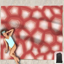 Hiwoss Beach Blanket Waterproof Sandproof Oversized 95”x 80”,Beach mat Sand Free Waterproof with Windproof Corner Pockets for Beach Festival,Picnic,Travel and Outdoor Camping