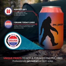I Drank Today Can Coolers - Bigfoot Can Insulator, Funny Drink Cooler, Drink Sleeve