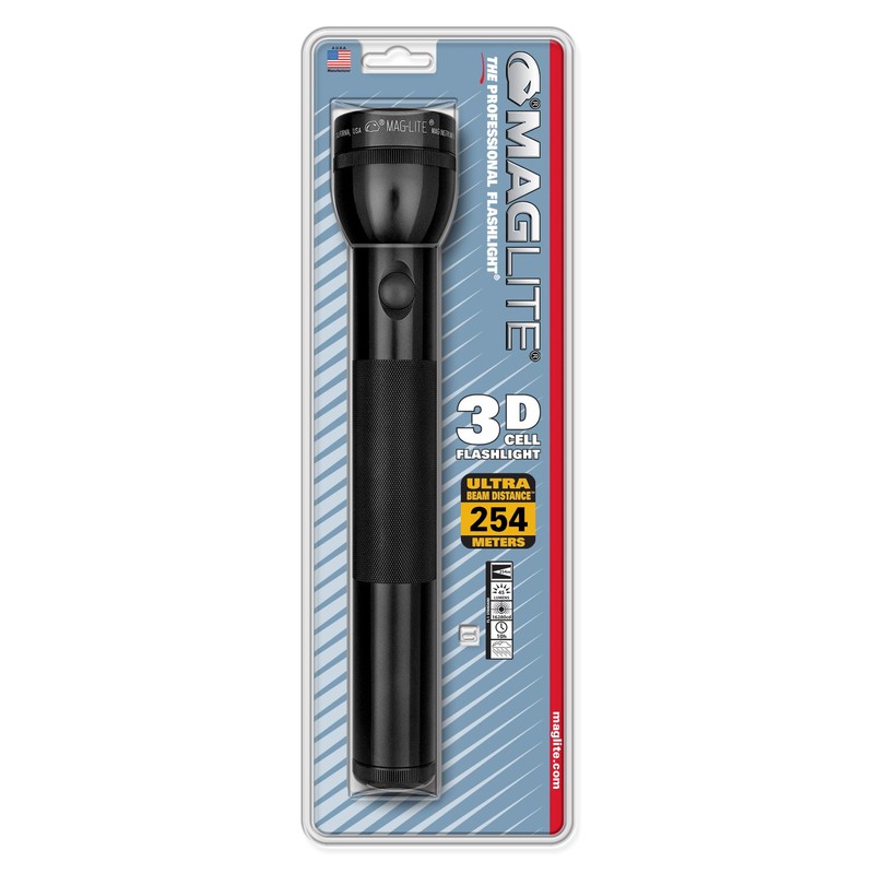 MagLite - S3D015 Maglite Heavy-Duty Incandescent 3-Cell D Flashlight in