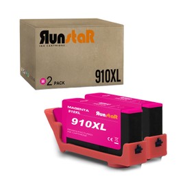 Run Star Remanufactured 2-Pack 910XL Ink Cartridge Replacement for HP 910XL 910 for HP Officejet Pro 8015 8020 8022 8024 8025 8025e 8028 8031 8033 8034 8035 8035e Printer (2 Magenta)