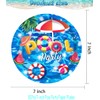 HSPAIDYP 50 Pcs Pool Party Tableware Plates,Pool Party Supplies Beach