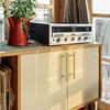 KOPPALIVE 6-Pack Solid Brass Kitchen Cabinet Pulls, Gold Modern T-Bar
