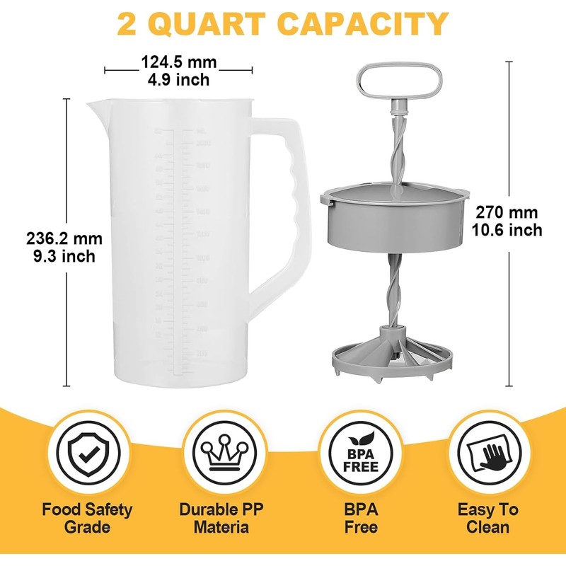 WUWFKUI Mixing Pitcher for Drinks, 2 Quart/ 64oz Plastic Water