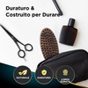 Sakkal Beard Brush Made of Boar Bristles, Antistatic Brush for