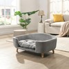 GDFStudio Elevated Dog Bed Frame for Small Dog Corduroy Cat